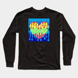 Blue Heart Rainbow 77 Long Sleeve T-Shirt